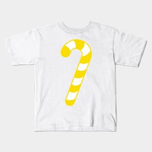 LARGE YELLOW AND WHITE CANDY CANE - CUTE CHRISTMAS DESIGN Kids T-Shirt